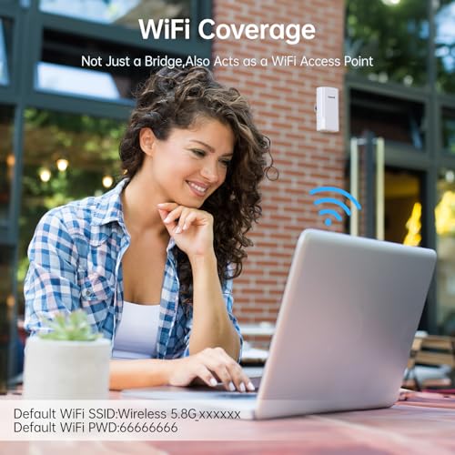 UeeVii 5.8G Point to Point Wireless Bridge with 2 Brackets for Barn Garage - image 7