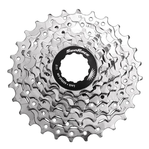 Cassette SunRace CSR86 route 8v 11-28T en acier haute résistance pour moyeu Shimano