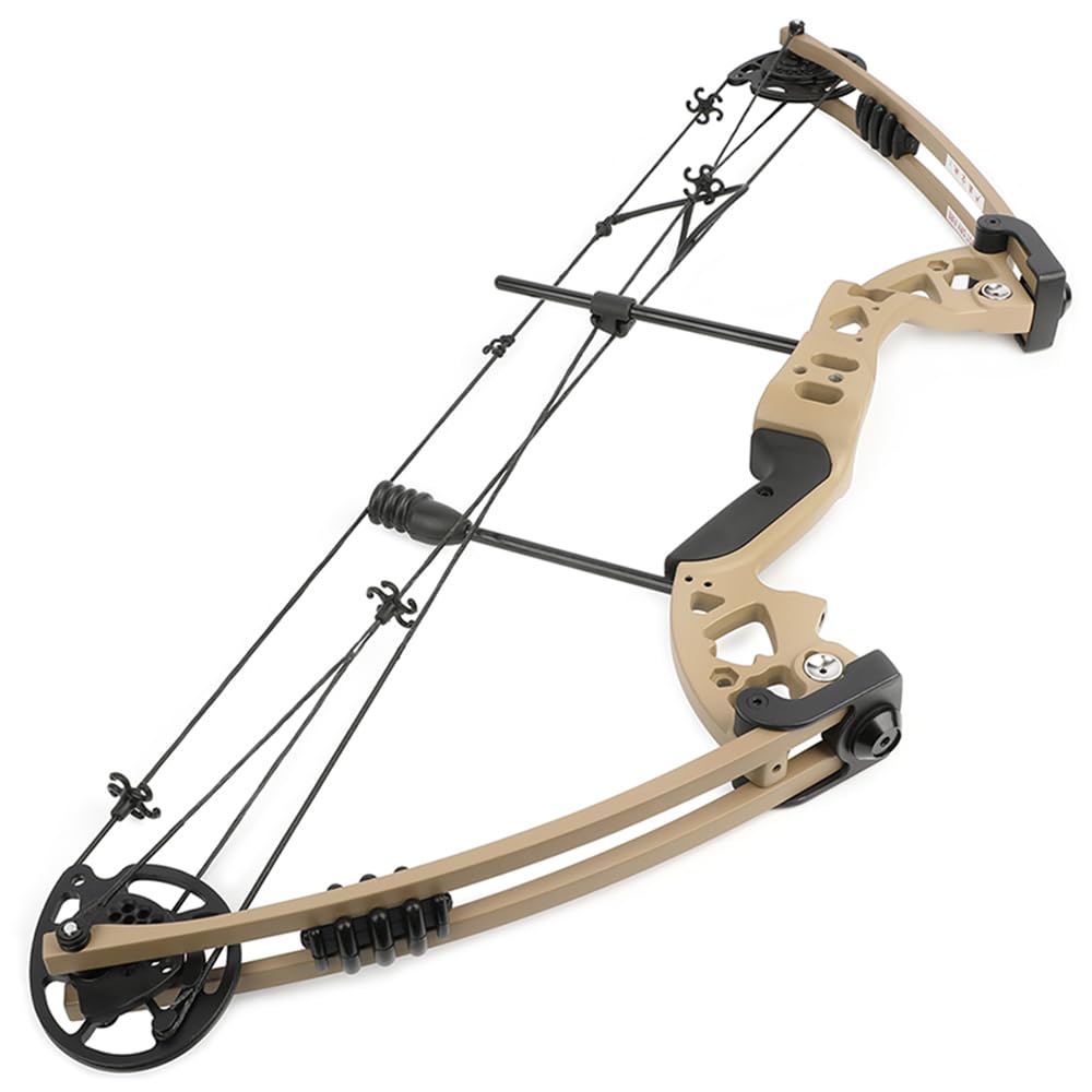 Arco compound da 30-55 libbre con carrucola regolabile per tiro con l'arco, riser in lega metallica ad alta resistenza, velocità della freccia 310 fps, set di accessori per tiro all'aperto e ca