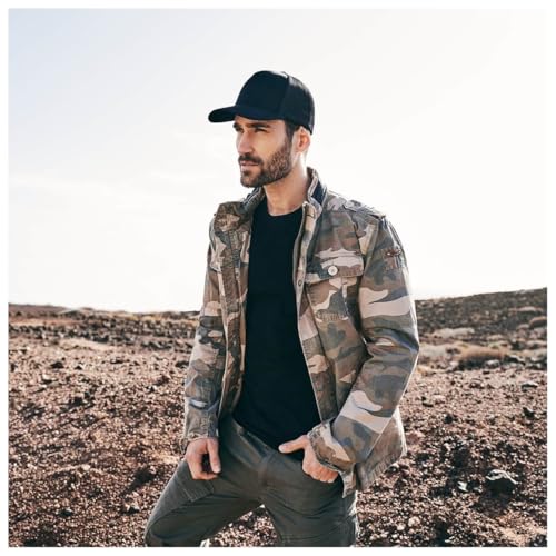 Image of Men's Stylish Weatherproof Active Everyday Outdoor Field Jacket with Stand-up Collar & Concealed Hood
