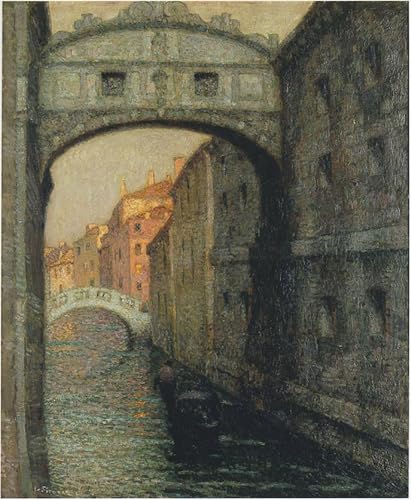 Le Canal des Soupirs Henri Le Sidaner affiche toile portrait decoracion mural 60x90cm