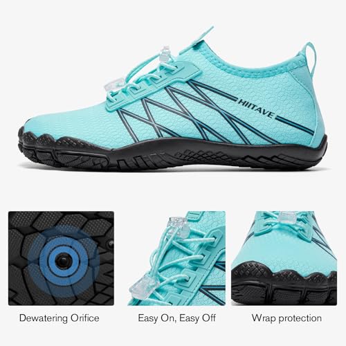 Image of hiitave Womens Water Shoes Quick Dry Barefoot for Swim Diving Surf Aqua Sports Pool Beach Walking Yoga