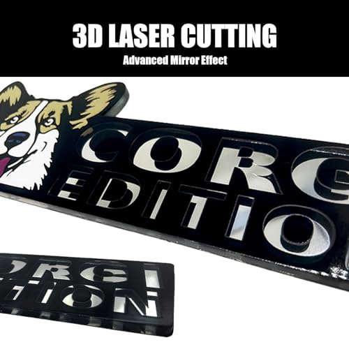 Image of Car Emblem: Dog Car Badge Laser Cutting Emblem Cool Decals Trucks German Shepherd Badge Corgi Edition Doodle Golden Retriever Vehicles Dachshund Addition Rottweiler (Husky)