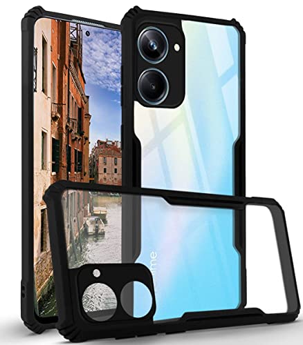 Image of Jkobi Back Cover Case for Realme 10 Pro (Shockproof with Polycarbonate Clear Panel | Professional Black)