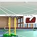 Laohucai Metal Badminton Poles, Badminton Poles with Two 6.1x0.76m Net & Refillable Weight Base, Outdoor & Indoor, H61 Standard Ball Pole for Lawns and Beaches