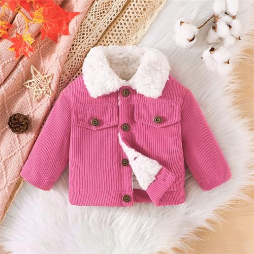Baby Boys Girls Corduroy Jacket Thicken Long Sleeve Lapel Collar Button Coat Kids Winter Windproof Outwear2