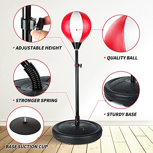 Kmuysl Punching Bag For Kids, Boxing Bag With Gloves, Height Adjustable Punching Bag For Age 5, 6, 7, 8 9 10+ Years Old Boys Girls, Ideal Chritsmas Birthday Gift For Kids #TOP2