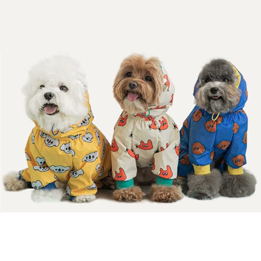 Impermeabile per Cani da Compagnia Impermeabile Universale A Quattro Zampe per Cani di Grossa Taglia all Inclusive con Impermeabile,Bianca,3XL
