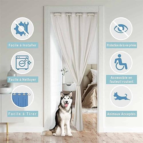 Rideau occultant garçons filles pour chambre avec décor noir