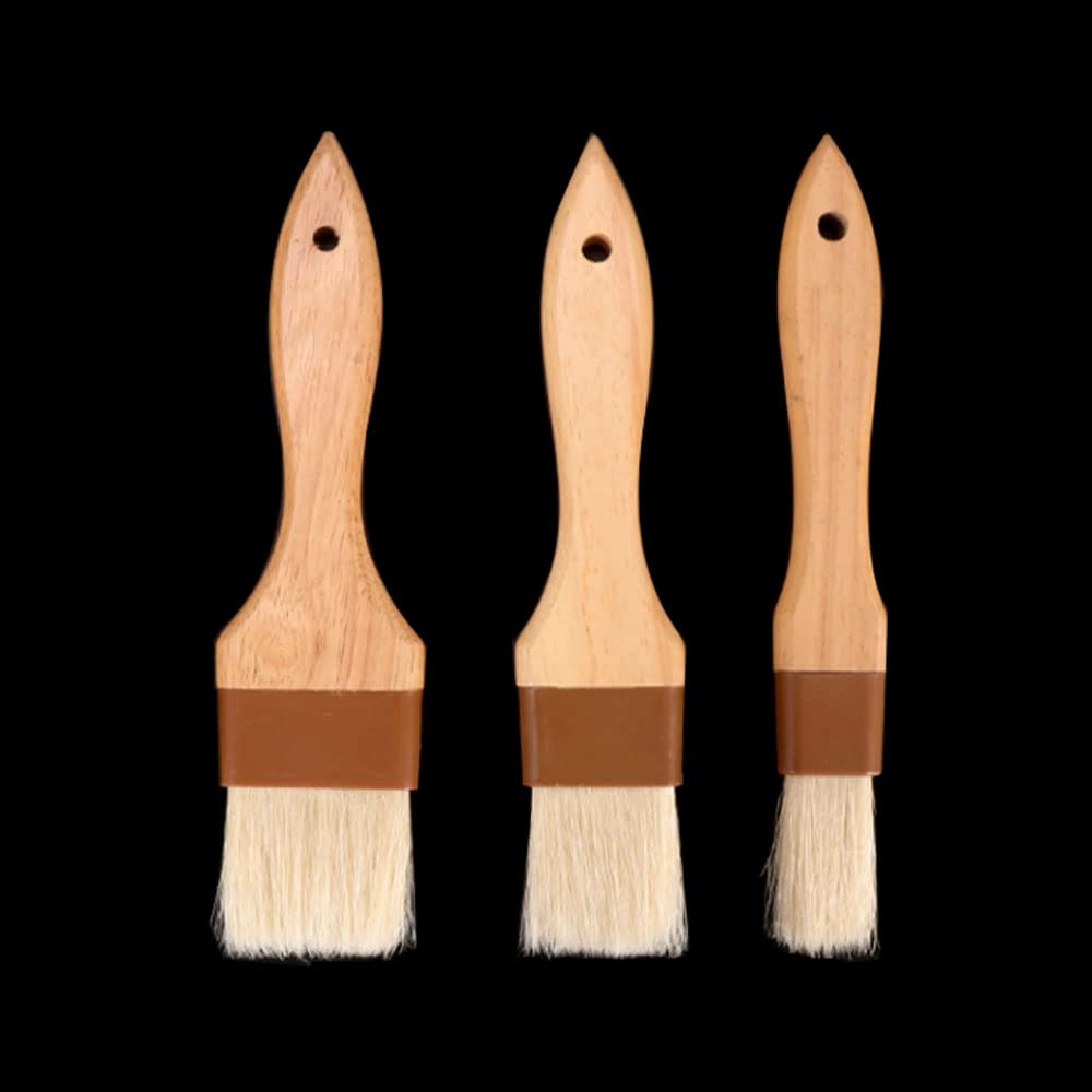 2 Pièces Pinceau Rond Pinceau À Pochoir Brosse Cheveux Naturels Pinceau