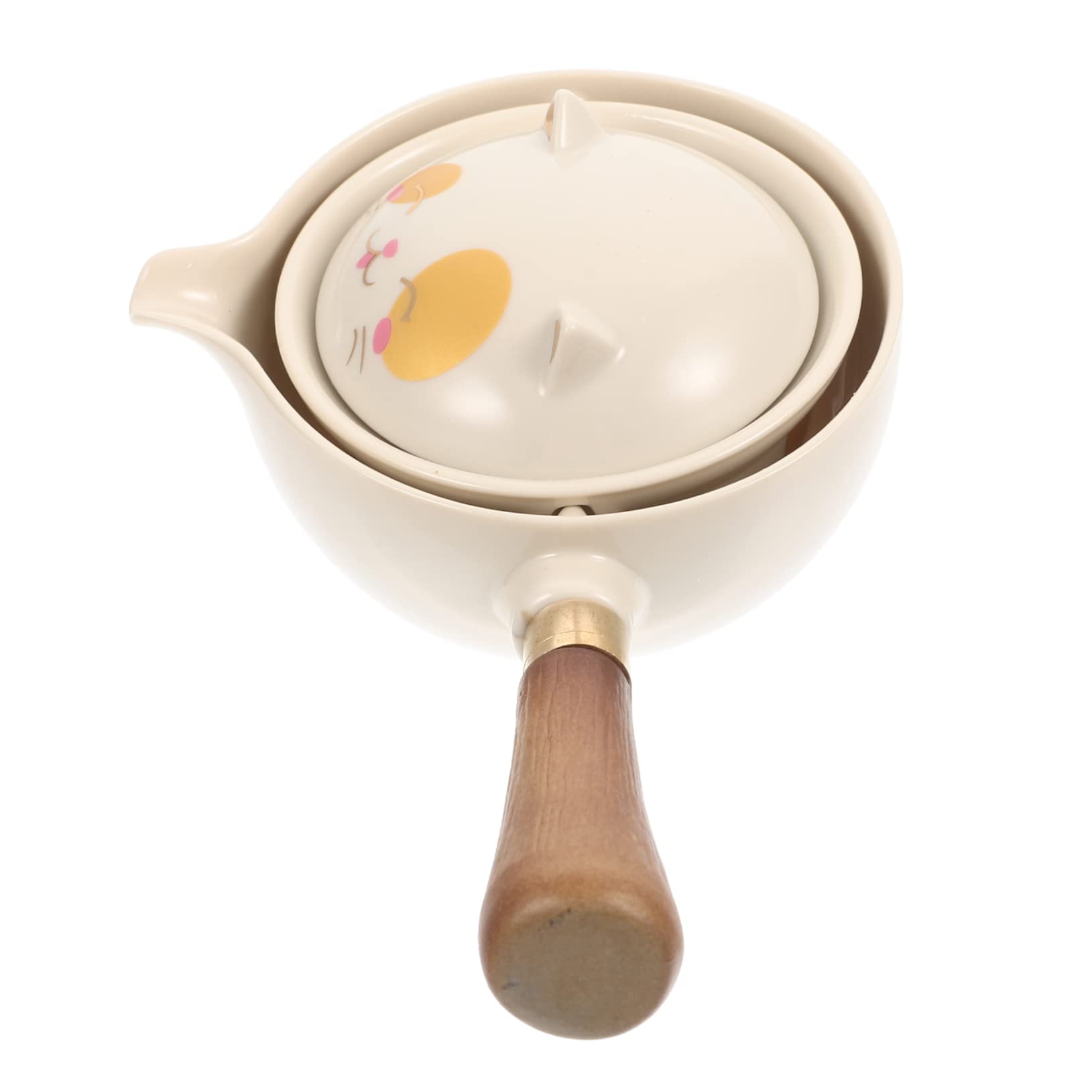 Tetera De Cerámica Giratoria 360° Té Suelto Capacidad Adecuada Mango Lateral
