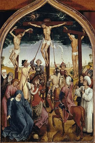 Lienzo Hans Memling Crucifixión para renovar paredes vacías en casa