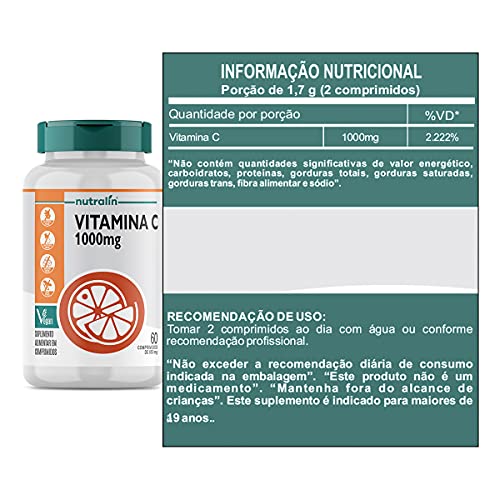 Combo 2 Vitamina C 1000mg - 60 Caps Nutralin