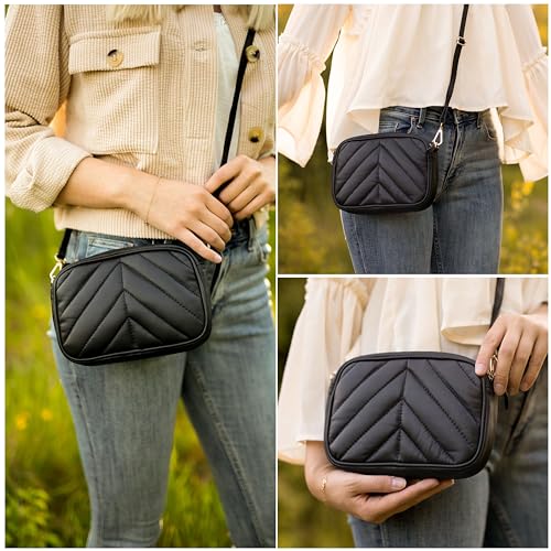 Gusti Leder Umhängetasche Damen Skylar – Kleine Lederhandtasche Damen Schwarz - Perfekt für Alltag, Festival oder als abendliches Accessoire – Bild 6