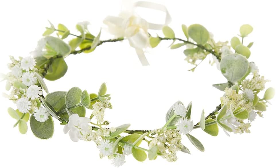 Green Leaf Flower Crown Eucalyptus Crown Wedding Bridal Maternity Photo Props Headpiece B01