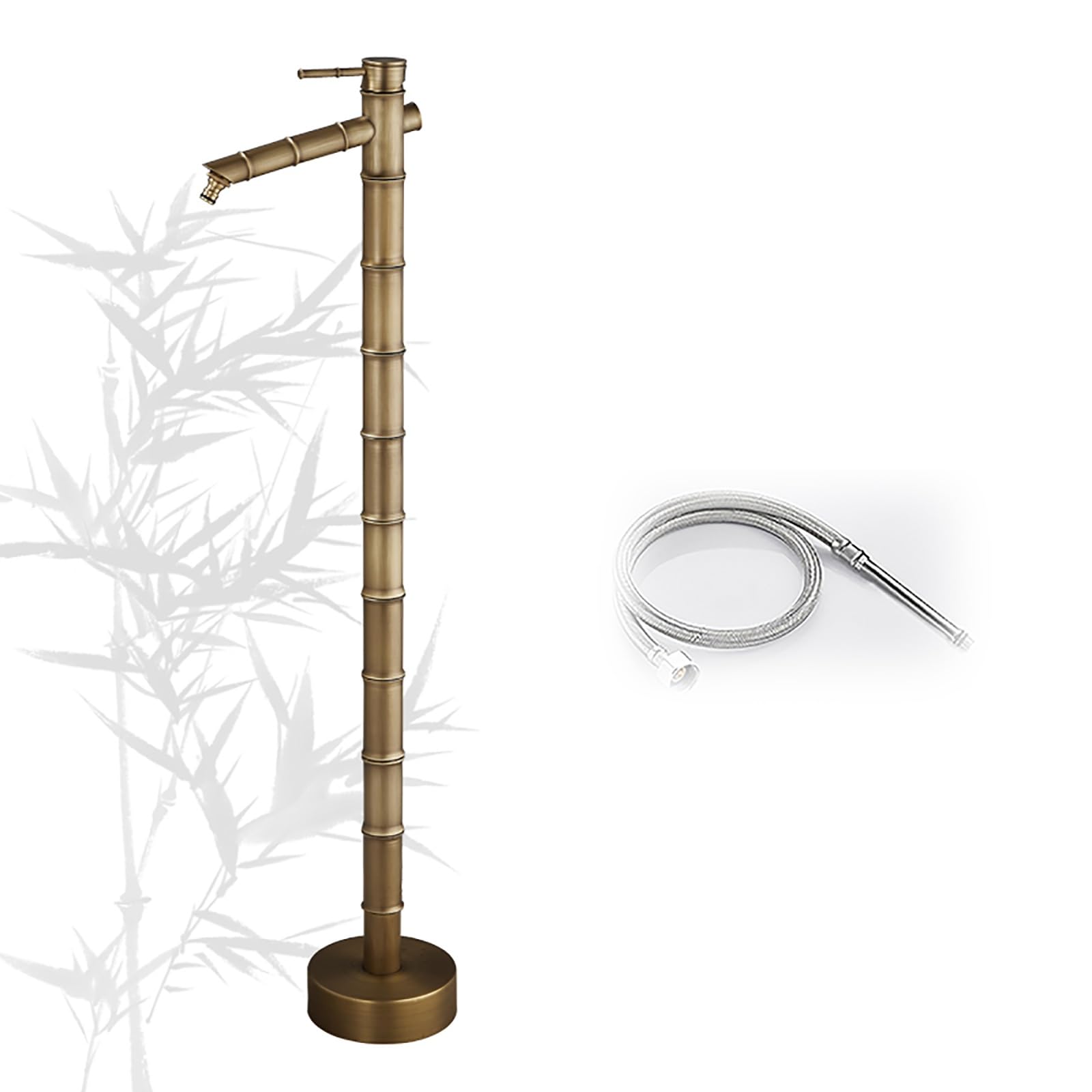 XDLEDMKIZ Freestanding Vertical Garden Water Column, Anti-Freeze Outdoor Faucet & Decorative Spigot Fountain for Patio/Backyard, 34in Height