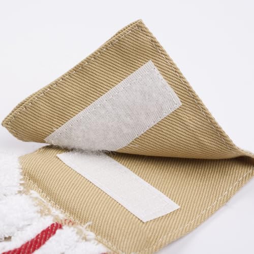 Image of Ritz Premium 100% Cotton Solid and Multi Check Kitchen Tie Towel, Absorbent, Super Soft, and Fast Drying Hang Towel, Set of Two, Biscotti