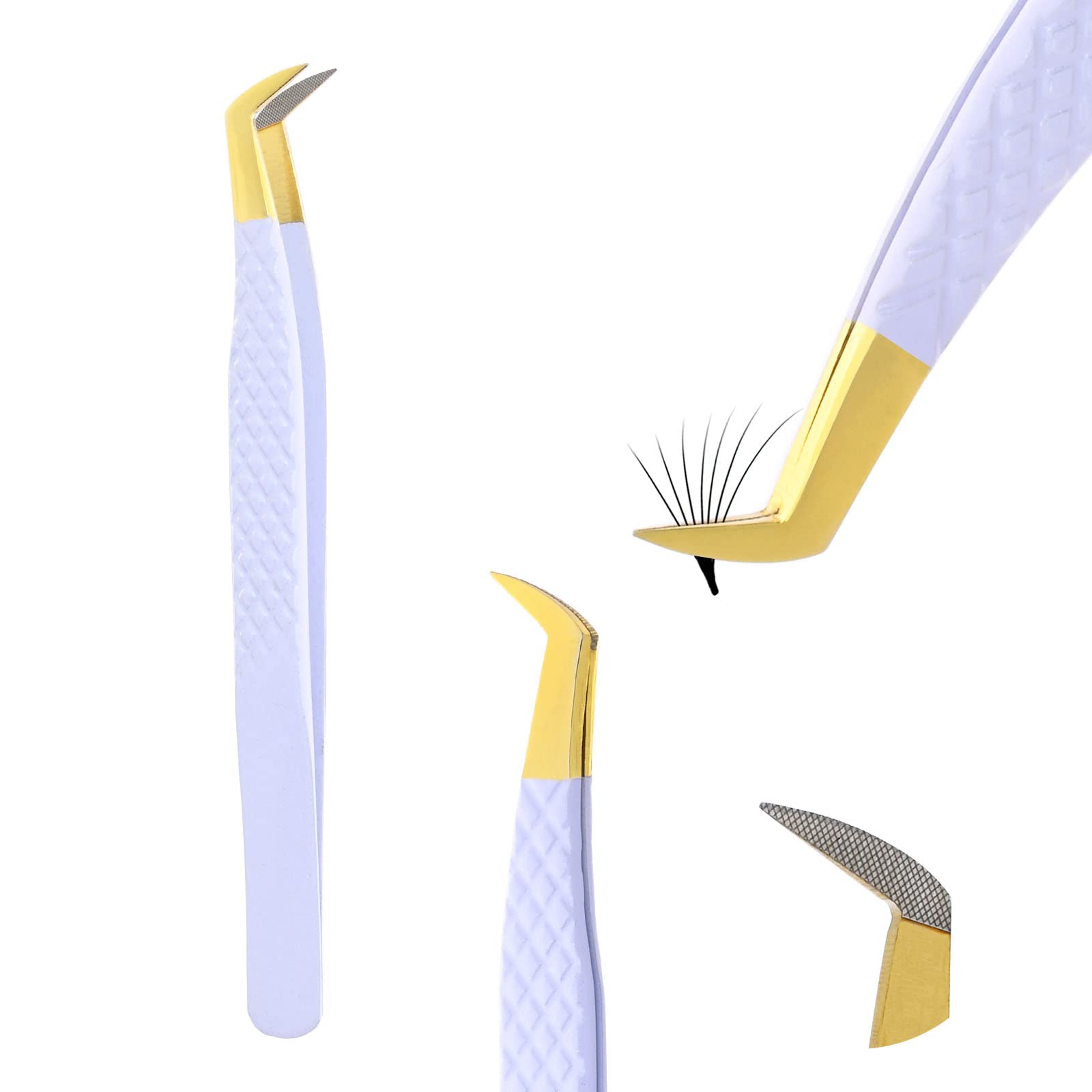 Pince à épiler à pointe en fibre en acier inoxydable de 12 cm durable