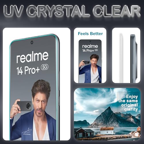 Image of ArmourPro Military Grade UV Tempered Glass Compatible For Realme 14 Pro Plus, P3 Pro and P3 Ultra 5G (6.83 Inch) With Easy UV Installation Kit | Edge To Edge Coverage | Crystal Clear, Pack of 2