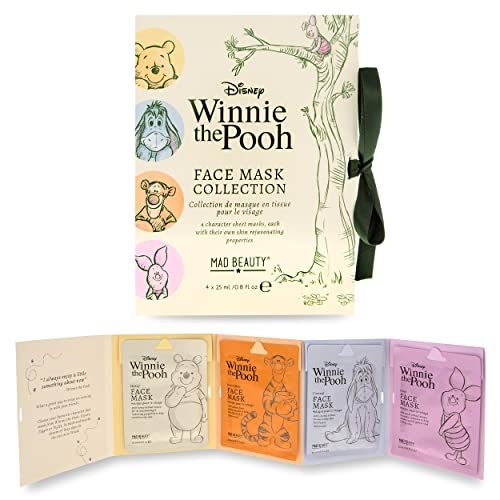 MAD Beauty Disney Winnie the Pooh Face Mask Set of 4 | Cruelty-Free Cosmetics | Honey, Passionfruit, Coconut, and Peach | Skincare Gifts for Women, Adults, and Kids image 5