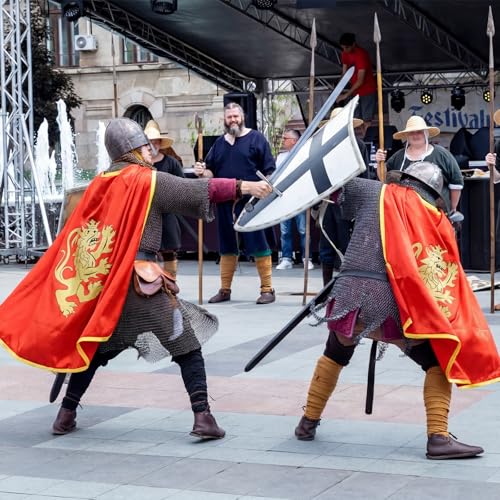 Capa Medieval Noble con León Dorado, Talla Única miniatura 5
