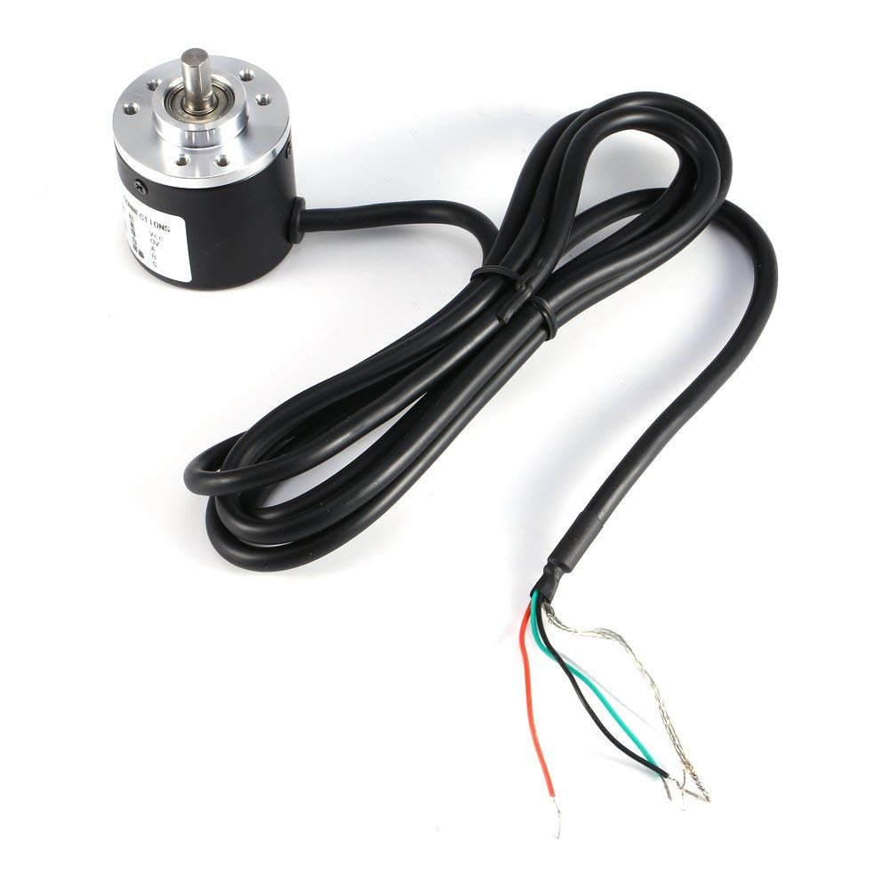 Encodeur Rotatif 600P/R Photoélectrique Incrémental 6mm 5V 24V AB 2 Phases avec Interrupteur Arbre