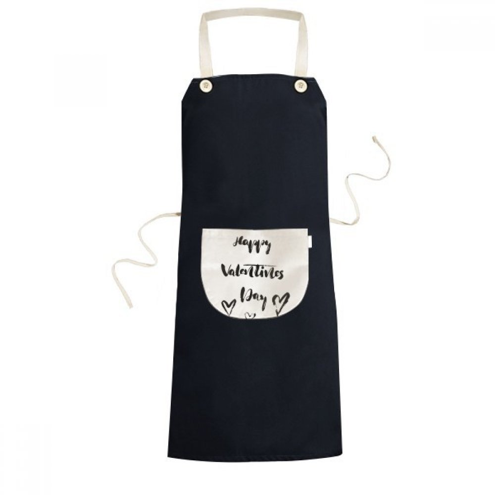 Tablier de cuisine à poche noir pour cuisiner à deux les repas de la Saint-Valentin