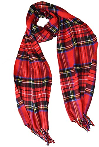 Vellutto Italienischer Designer-Schottenkaro-Schal mit Schottenmuster Navy - Tartan Schals für Männer, Frauen