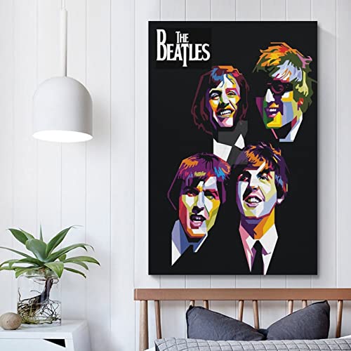 SHUPSY Poster décoratif sur toile The Beatles Pop Fan Art – Impression moderne pour chambre à coucher – 50 x 75 cm - Les Beatles, Paul McCartney, John Lennon, RIngo Starr, George Harrison SHUPSY Poster décoratif sur toile The Beatles Pop Fan Art - Impression moderne pour chambre à coucher - 50 x 75 cm – Image 6