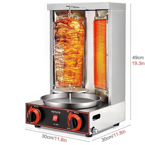 Máquina vertical de kebab de gas
