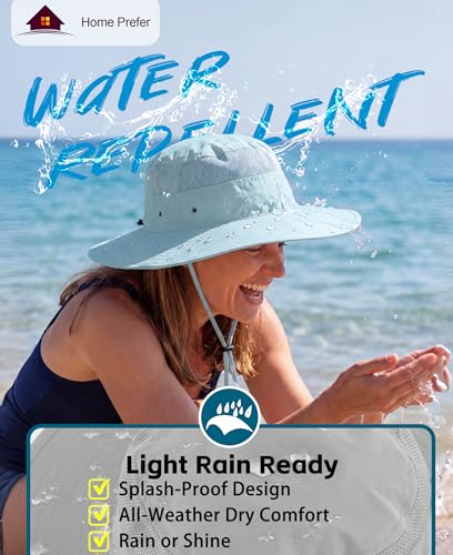 Image of Home Prefer UPF 50+ Men's Sun Hat Wide Brim Bucket Hat UV Protection Hat for Mens Womens Beach Safari Gardening Golf Fishing