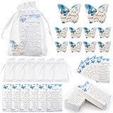 100 Sets Celebration of Life Decorations with Wooden Butterfly Pocket Hugs