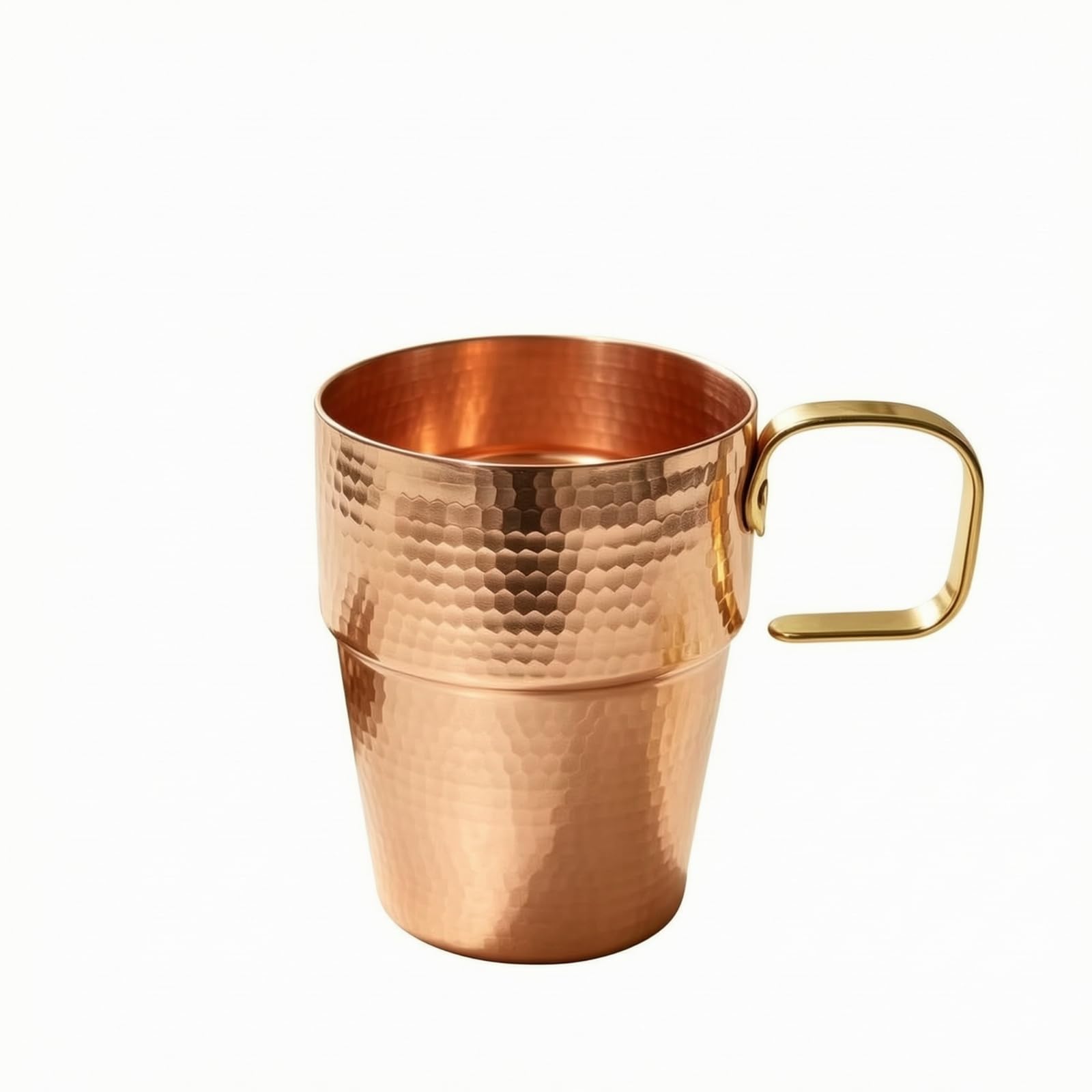 Tasse En Cuivre Ovale Vaisselle, Finition Martelée