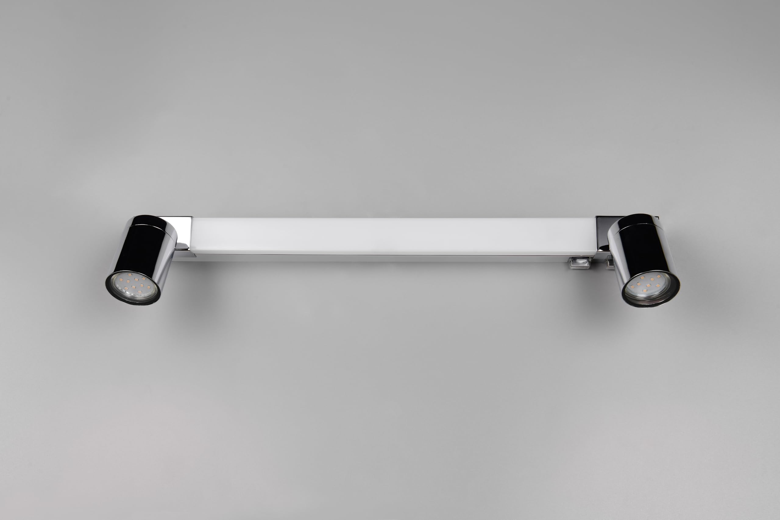 Trio Leuchten Aplique de baño LED ENRICO 281470306, metal cromado, 6,5 vatios LED, excl. 2x GU10, color de luz ajustable