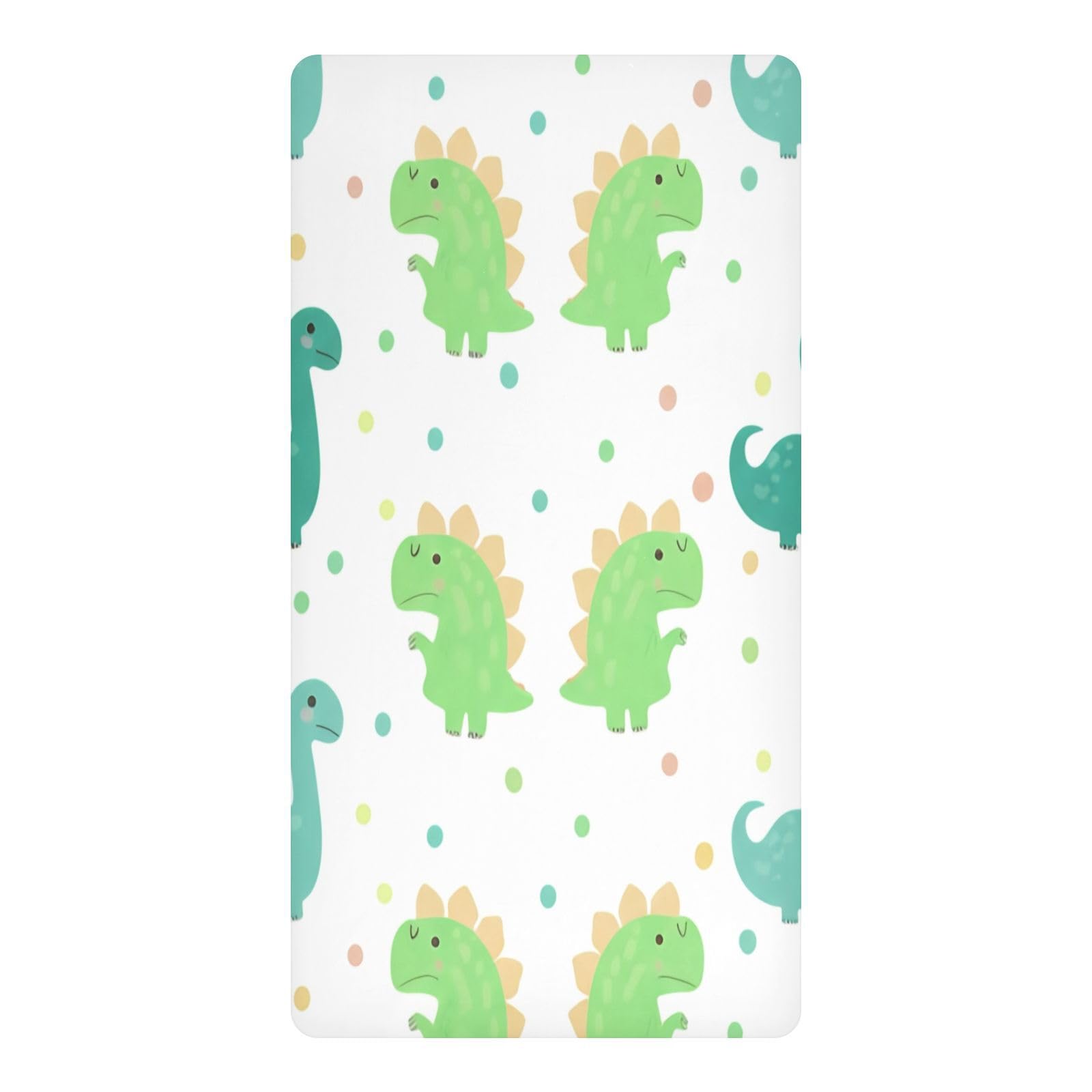 JiangGgen Cartoon Dinosaur Baby Crib Sheet Soft Breathable Playard Sheet-S
