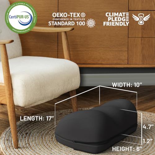 Image of Everlasting Comfort Adjustable Cloud Foot Rest for Under Desk at Work with Pressure Point Nodes - Comfortable Memory Foam Office Foot Stool & Desk Pillow, Gaming & Home Accessories
