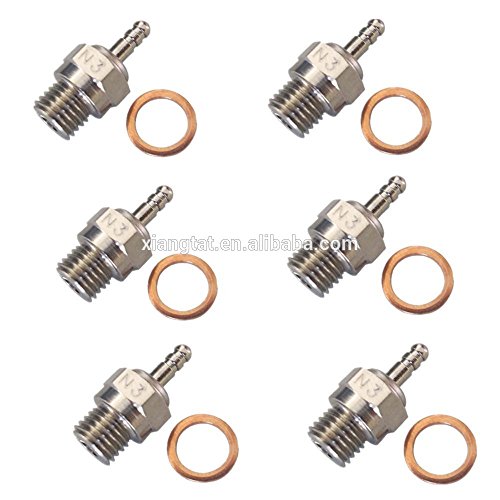 Xiangtat 6PC HSP Champion Super Spark 70117H Hot Glow Plug No.3 for RC