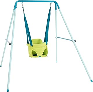 TP Toys Foldaway Baby Swing - Compact, Powder-Coated Metal Swing for Indoor/Outdoor Use, with Non-Slip Feet and Easy Storage, Perfect for Babies Aged 6 Months+