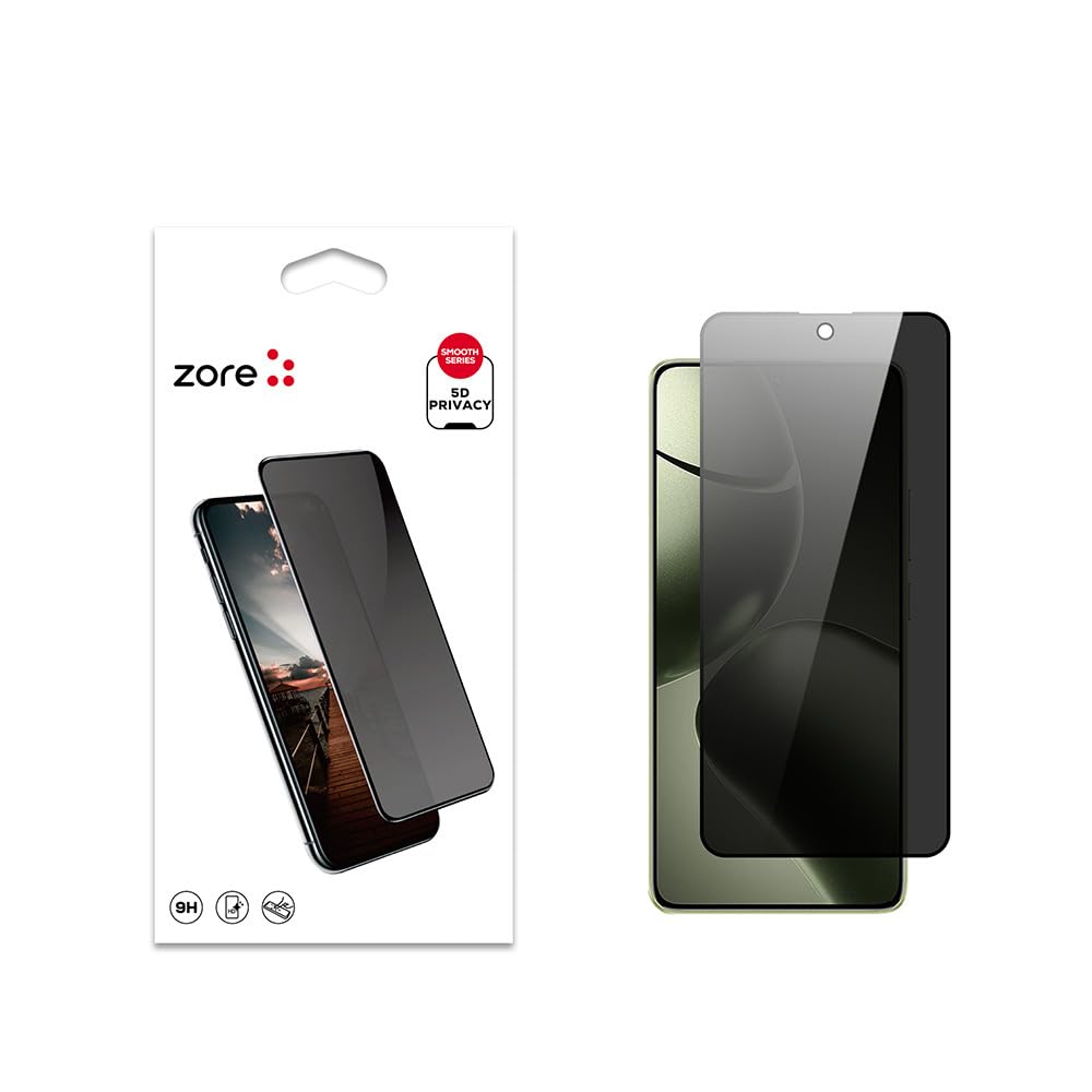 Zore Xioami ile uyumlu 14T New 5D Privacy Temperli Ekran Koruyucu Siyah