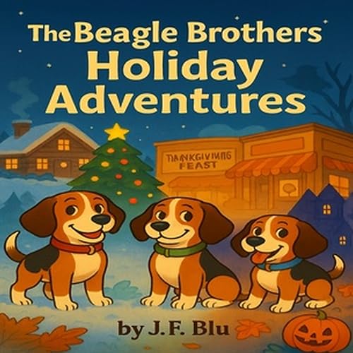 Diseño de la portada del título The Beagle Brothers Holiday Adventures