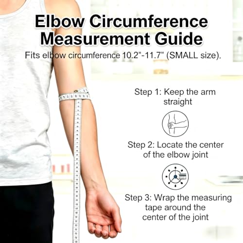 Image of Copper Elbow Brace Compression Sleeves for Pain Relief Men & Women, Arm Support Forearm Pads Braces for Tendonitis, Tennis, Golfers, Arthritis, Weightlifting (Small, Black)