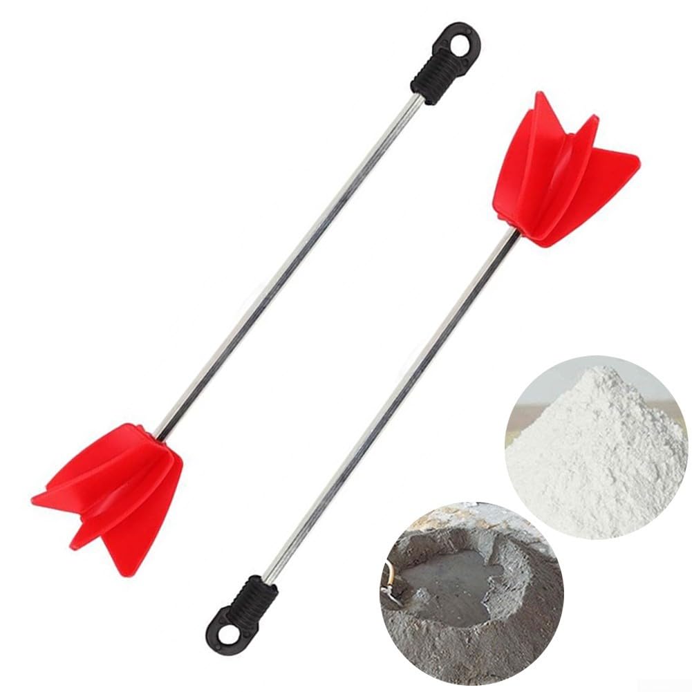 2 punte per miscelatore per vernice per resina epossidica, attacco per trapano elettrico con gambo da 1/4", lunghezza 300 mm con paletta per agitazione da 65 mm, compatibile con la maggior parte dei