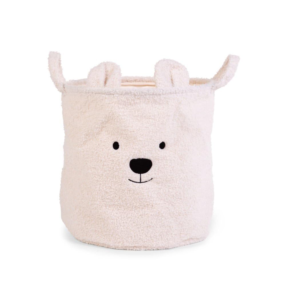 Panier de rangement Teddy Écru dans la salle de jeux pour ranger les jouets