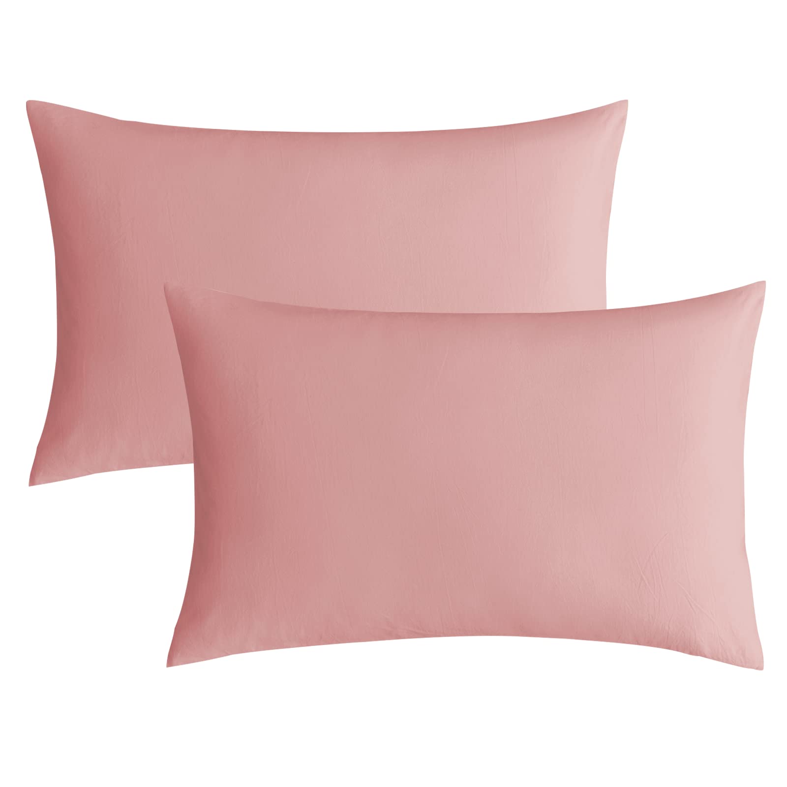 Toddler Travel Pillow 12 x 16 Inches - 400 Thread Count Egyptian Cotton 2 Piece Travel Pillowcase with Zipper Closure Small Pillow Cases Wrinkle Resistant - Blush Pink