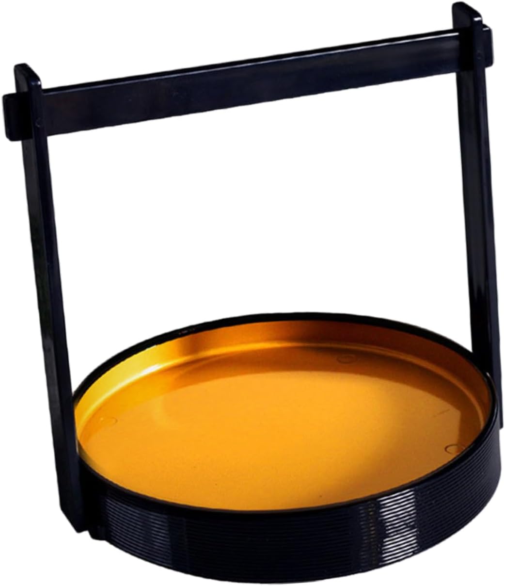 Bandeja de Plástico Redonda para Sushi con Asa Estilo Japonés