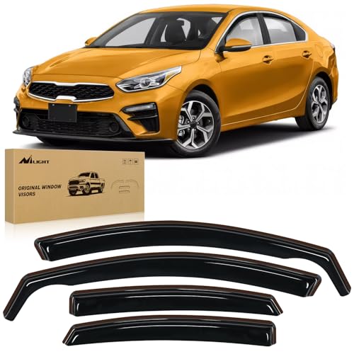 Image of Nilight in-Channel Rain Guards for Kia Forte 2019-2025 Side Windows, 4PCS
