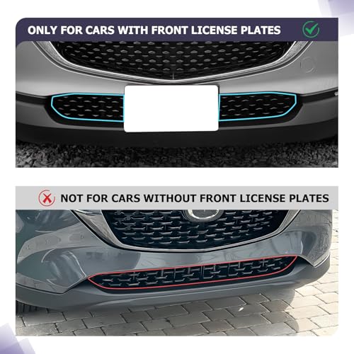 Image of LUWU Front Grill Mesh Compatible With 2020-2025 2026 Mazda CX-30 Front Mesh Grill Inserts Trims Front Mesh Grille Cover Guard for 2025 2026 Mazda CX30 Car Exterior Accessories ABS Material 2PCS
