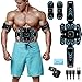 ROOTOK Electrostimulateur Musculaire,Ceinture Abdominale Electrostimulation, 6 Modes 10 Niveaux pour Stimulateur Musculaire Femme Homme Entraînement Abdominal Rechargeable