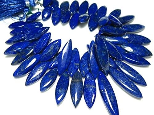 Lapis-lazuli en fil de pierres marquises pour un bijou unique - 4