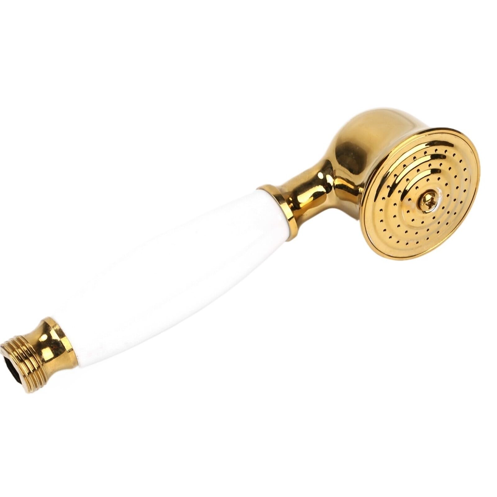 Zymjzbetic Shower Head Black Gold Chrome Brass Bath Hand Held Shower Head Antique Bronze Water Saving Copper Handheld Sprayer(Gold 2)